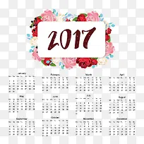 2017日历设计矢量-空若网 2017日历设计矢量-空若网