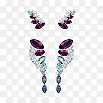 施华洛世奇首饰多彩宝石耳环-空若网 施华洛世奇首饰多彩宝石耳环-空若网