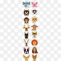 扁平化动物头像-空若网 扁平化动物头像-空若网