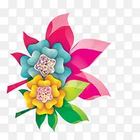 彩色钻石花朵设计-空若网 彩色钻石花朵设计-空若网