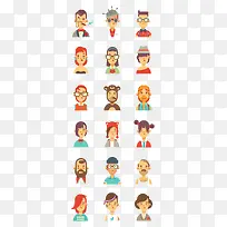 扁平化卡通形象素材-空若网 扁平化卡通形象素材-空若网