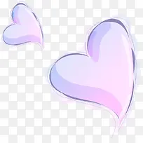 手绘紫色爱心-空若网 手绘紫色爱心-空若网