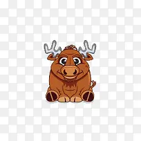 卡通手绘可爱卡通驯鹿-空若网 卡通手绘可爱卡通驯鹿-空若网