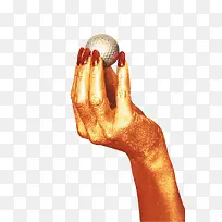 手拿乒乓球手部金属造型-空若网 手拿乒乓球手部金属造型-空若网