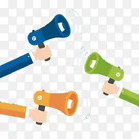 扁平化手拿喇叭-空若网 扁平化手拿喇叭-空若网