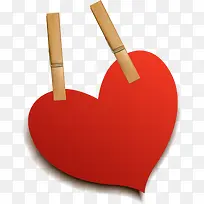 情人节红色夹子爱心-空若网 情人节红色夹子爱心-空若网