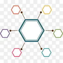 手绘多彩六边形-空若网 手绘多彩六边形-空若网