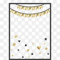 星星彩旗生日海报-空若网 星星彩旗生日海报-空若网