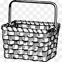 黑白色的手绘卡通篮子-空若网 黑白色的手绘卡通篮子-空若网