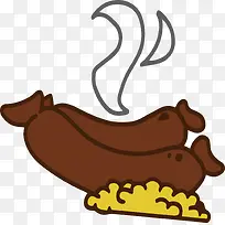 卡通香肠食物矢量图-空若网 卡通香肠食物矢量图-空若网