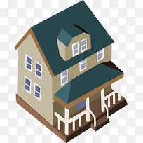 别墅矢量素材-空若网 别墅矢量素材-空若网