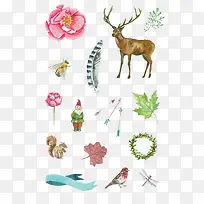 PSD水彩装饰素材-空若网 PSD水彩装饰素材-空若网