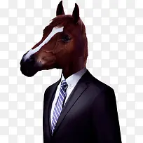 马头创意西装-空若网 马头创意西装-空若网
