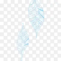 蓝色树叶花纹-空若网 蓝色树叶花纹-空若网