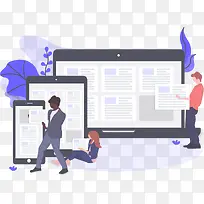 卡通时尚科技插画装饰图案-空若网 卡通时尚科技插画装饰图案-空若网