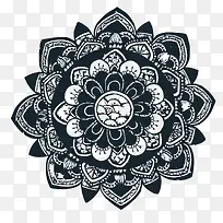 矢量黑色花纹-空若网 矢量黑色花纹-空若网