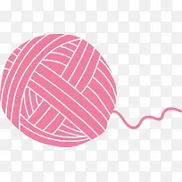 粉色毛线团矢量素材-空若网 粉色毛线团矢量素材-空若网