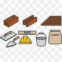 矢量图砌墙建筑-空若网 矢量图砌墙建筑-空若网