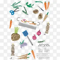 卡通菜园蔬菜食材-空若网 卡通菜园蔬菜食材-空若网