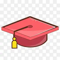 矢量红色学士帽素材-空若网 矢量红色学士帽素材-空若网