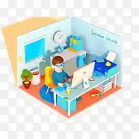 扁平化办公室-空若网 扁平化办公室-空若网