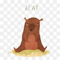手绘棕熊-空若网 手绘棕熊-空若网