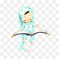 看书的小女孩-空若网 看书的小女孩-空若网