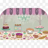 甜点橱窗背景-空若网 甜点橱窗背景-空若网