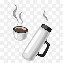 喝水的保温杯矢量素材-空若网 喝水的保温杯矢量素材-空若网