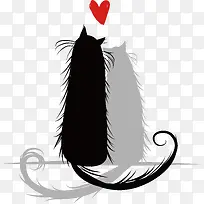 可爱猫手绘背影-空若网 可爱猫手绘背影-空若网