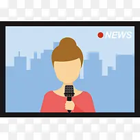 电视采访的记者女士-空若网 电视采访的记者女士-空若网