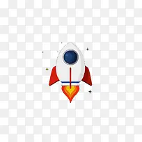 扁平化卡通小火箭-空若网 扁平化卡通小火箭-空若网