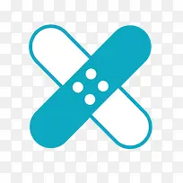 矢量蓝色创可贴素材-空若网 矢量蓝色创可贴素材-空若网