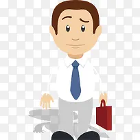 手绘卡通公务员-空若网 手绘卡通公务员-空若网