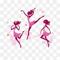 跳舞的扁平化美女-空若网 跳舞的扁平化美女-空若网