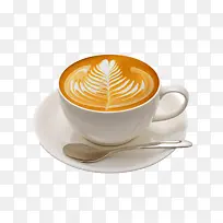 白色拉花咖啡杯子免抠素材-空若网 白色拉花咖啡杯子免抠素材-空若网