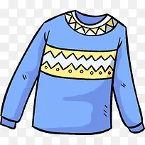 蓝色手绘衣服装饰-空若网 蓝色手绘衣服装饰-空若网