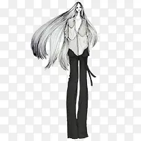 时尚女装手绘设计稿-空若网 时尚女装手绘设计稿-空若网