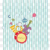 音乐卡通促销海报卡通素材-空若网 音乐卡通促销海报卡通素材-空若网