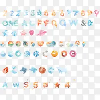 数字花样矢量图-空若网 数字花样矢量图-空若网