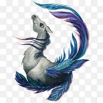 水彩神兽插画素材库-空若网 水彩神兽插画素材库-空若网