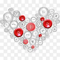 创意纽扣爱心-空若网 创意纽扣爱心-空若网