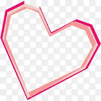 粉色立体线条爱心-空若网 粉色立体线条爱心-空若网