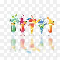 矢量水彩果汁-空若网 矢量水彩果汁-空若网