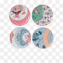 彩色花纹碟子-空若网 彩色花纹碟子-空若网