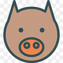 猪图标-空若网 猪图标-空若网