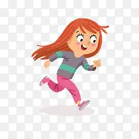 扁平化奔跑的小女孩-空若网 扁平化奔跑的小女孩-空若网