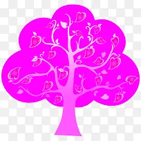 粉色爱情树装饰-空若网 粉色爱情树装饰-空若网