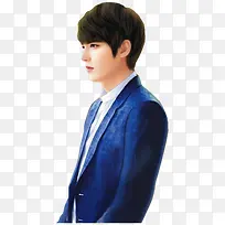 手绘 蓝西装 白衬衫 短发男子-空若网 手绘 蓝西装 白衬衫 短发男子-空若网