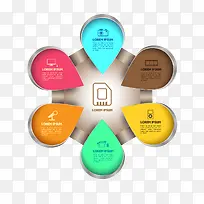 创意五色水滴概念-空若网 创意五色水滴概念-空若网